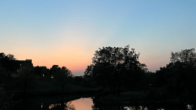 Sunset over a lake